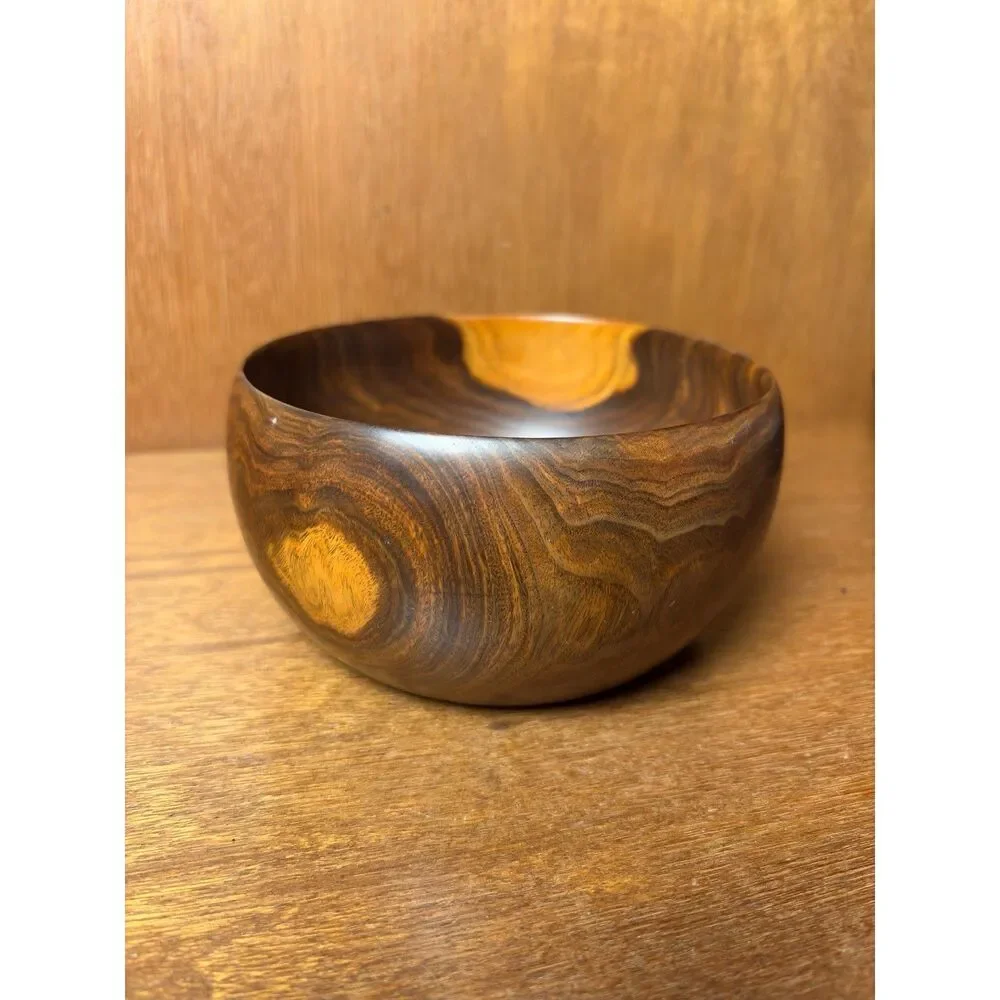 Vintage Barry Biesanz Woodworks Set of 3 Cocobolo Turned Wood Bowls